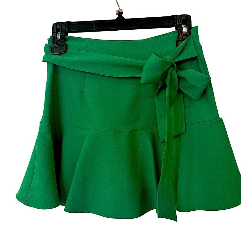 Zara Green Skort with Bow Detail